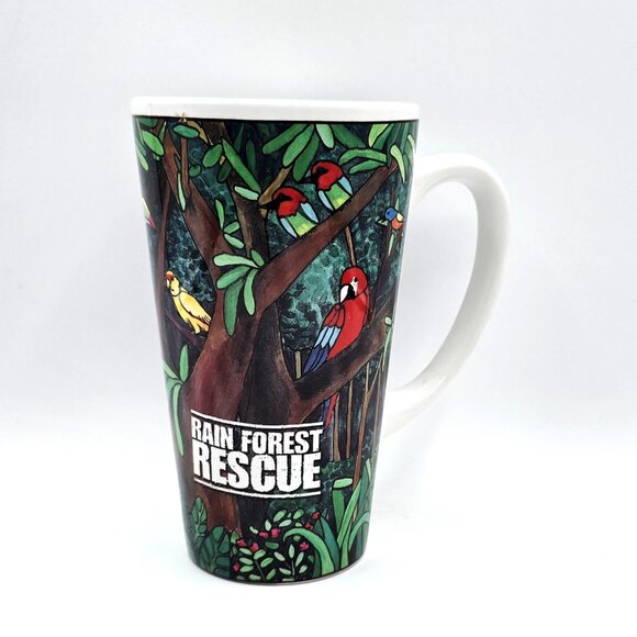 Rain Forest Rescue Program by Arbor Day Foundation Ceramic Coffee Mug 16 Oz - Picture 1 of 9